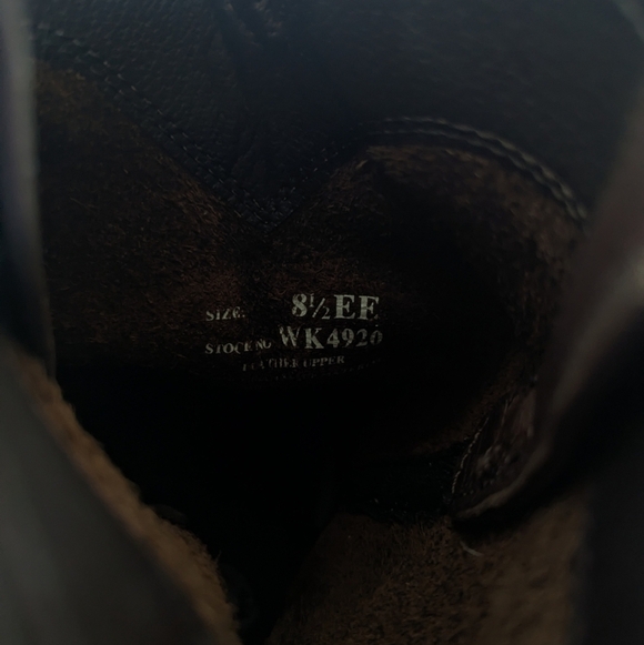 Justin Work Boots Brown Leather Pull On Wk4920 sz 8.5 EE main image 5